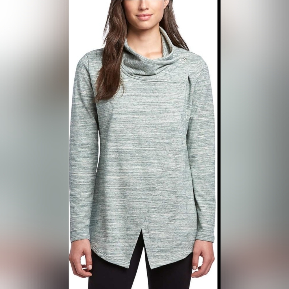 Danskin Light Gray Women's Cowl Neck Sweater